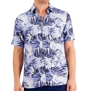 Tasso Elba silk leafy shirt